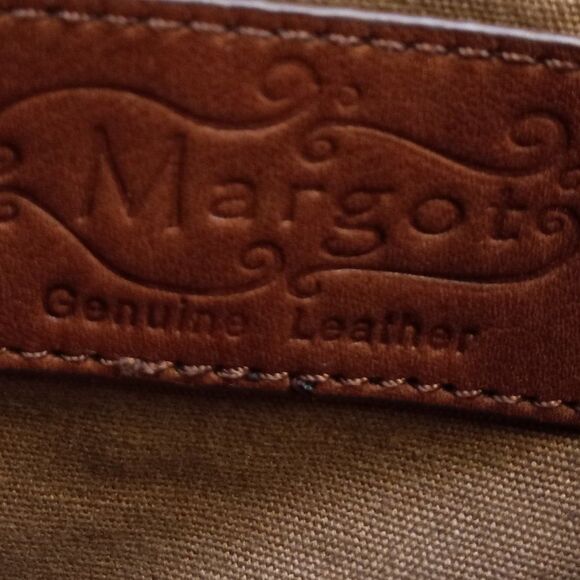 Margot Leather Tassel and Chain Strap Bag Cottagecore Granny Chic Grandmacore - Picture 7 of 9